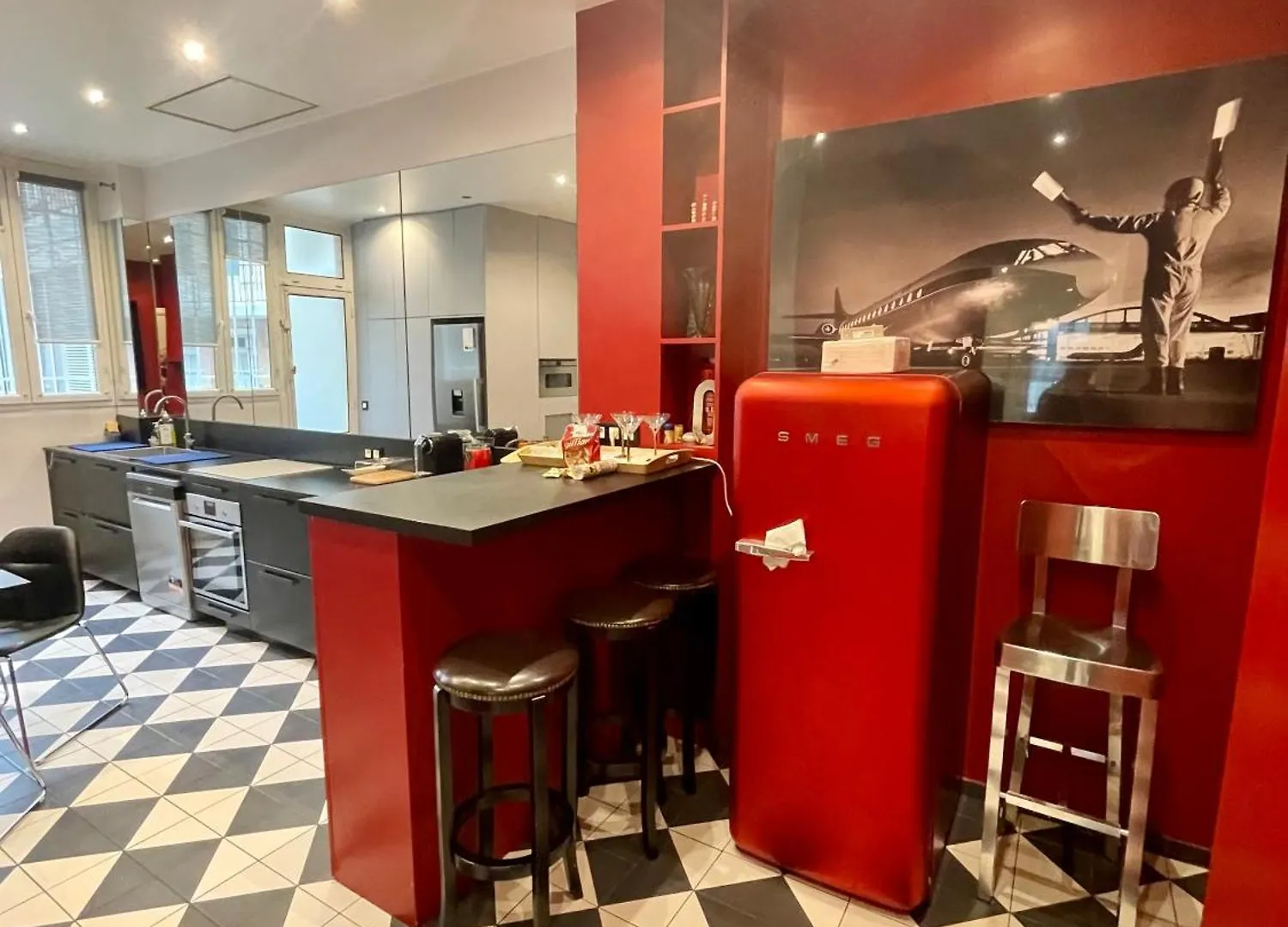 Luxury Apartment Times Square District Paris Fransa